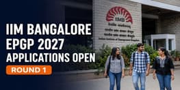 IIM Bangalore EPGP Round 1 Admissions 2027 Open Apply by August 17